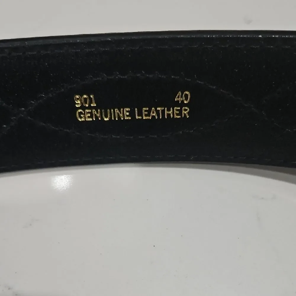 Black Leather Belt - No buckle